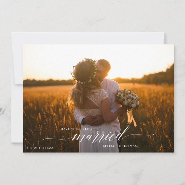 Cartão De Festividades Tenha Um Natal Casado (Frente)