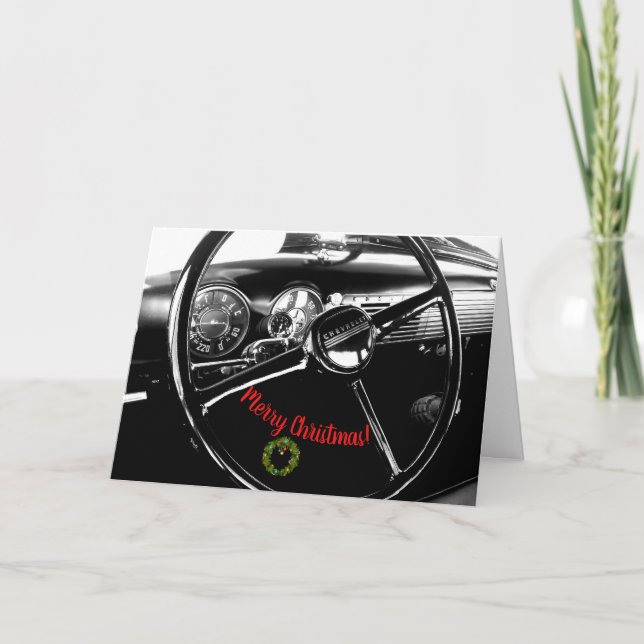 Cartão De Festividades Tenha um Natal Chevy. (Frente)