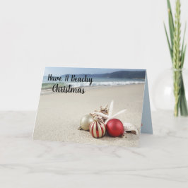 Cartão De Festividades Tenha Um Natal De Beachy