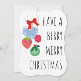 Cartão De Festividades Tenha um Natal feliz em Berry - Berries bonitos