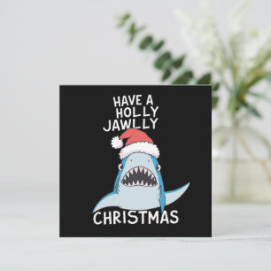 Cartão De Festividades Tenha Um Natal Holly Jawly Sarcástico Filme Jaws 