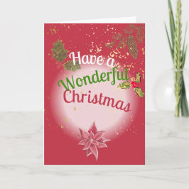 Cartão De Festividades Tenha um Natal maravilhoso