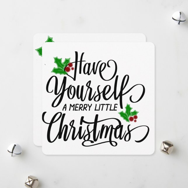 Cartão De Festividades Tenha uma Feliz de Natal (Frente/Verso In Situ)