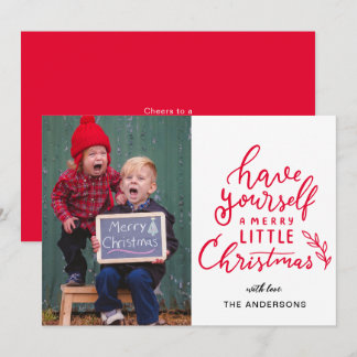 Cartão De Festividades Tenha Uma Feliz Foto Da Família De Natal