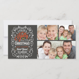 Cartão De Festividades Tenham Um Quadro De Natal Holly Jolly 3-Foto