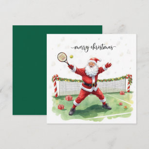 Cartão De Festividades Tenis de Natal com Papai Noel
