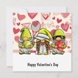 Cartão De Festividades Tenis Dia dos Namorados com Corações Festa do Amor