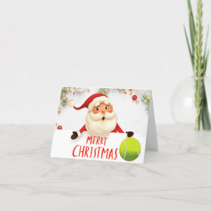 Cartão De Festividades Tênis Feliz Natal com bola de tênis