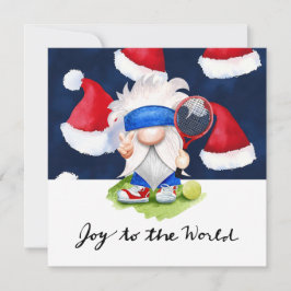 Cartão De Festividades Tênis Natal com o templo Racket e Natal