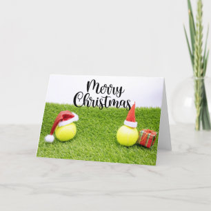Cartão De Festividades Tênis Natal com tênis e chapéu de Papai Noel