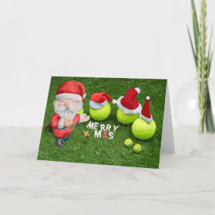 Cartão De Festividades Tênis Natal com tênis e Papai Noel