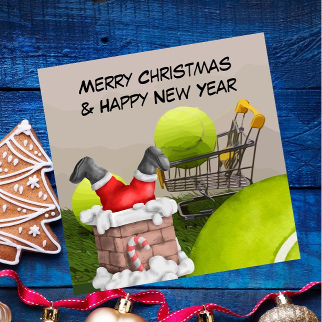 Cartão De Festividades Tênis Natal com tênis e Papai Noel (Criador carregado)