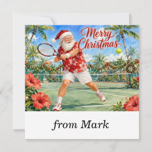 Cartão De Festividades Tenis Natal Raquetes Festivas