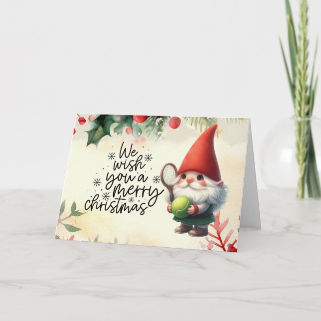 Cartão De Festividades Tênis Natal temido para o Jogador (Frente)