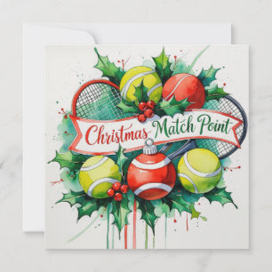Cartão De Festividades Tênis Racket com tema natalino