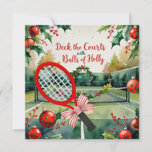 Cartão De Festividades Tênis Racket com tema natalino