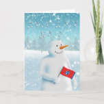 Cartão De Festividades Tennessee Snowman<br><div class="desc">Snowman waves your very own state flag with seasonal pride with this highly unique and fun card.</div>