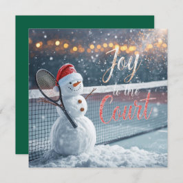 Cartão De Festividades Tennis Christmas With Snowman Festive Holiday