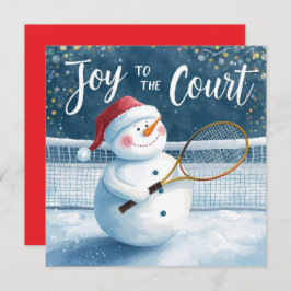 Cartão De Festividades Tennis Christmas With Snowman Festive Holiday