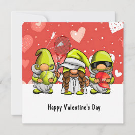 Cartão De Festividades Tennis Dia dos Namorados com Corações Amor Feriado