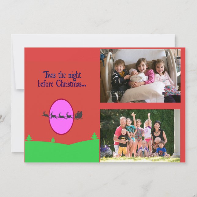 Cartão De Festividades Tera a noite antes do Natal (Frente)