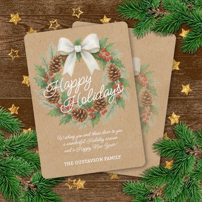 Cartão De Festividades Terra Clássica De Dezembro Com Aquarela De Arco Br (Criador carregado)