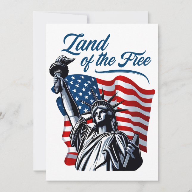 Cartão De Festividades Terra dos Libertos - Patriótica (Frente)