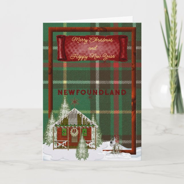 Cartão De Festividades Terra Nova - Original Provincial Tartan (Frente)