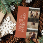 Cartão De Festividades Terracotta, multifobotânica moderna e mínima<br><div class="desc">Cartão de Natal para a Elegante Terracotta,  com uma foto-aquática mínima e multicolor,  de folhagem botânica com cores e negrito.</div>