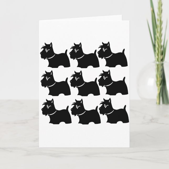 CARTÃO DE FESTIVIDADES TERRIER ESCOCÊS (Frente)