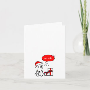 Cartão De Festividades Terrier with Presente Christmas