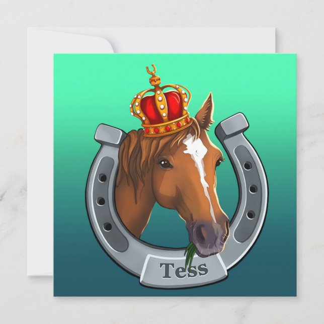 Cartão De Festividades Tess a rainha. (Frente)