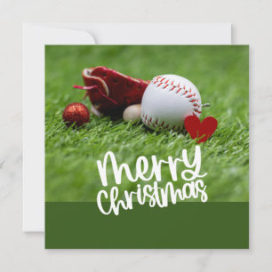 Cartão De Festividades Teto de Natal de Baseball