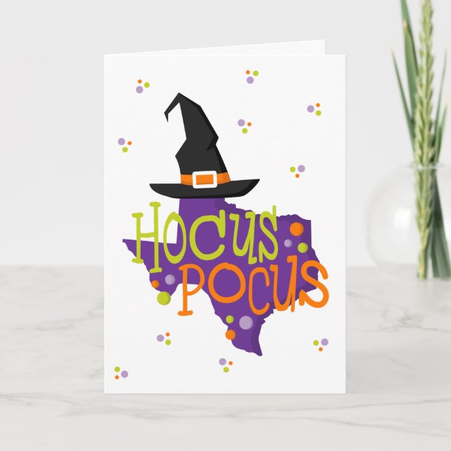 Cartão De Festividades Texas Hocus Pocus Halloween (Frente)