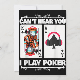 Cartão De Festividades Texas Holdem Poker Cant Ouve Você Eu Jogo Poker