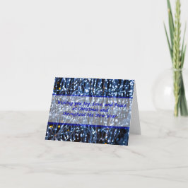 Cartão De Festividades Texto Abstrato das luzes azuis