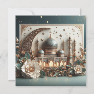 Cartão De Festividades Texto de Saudações Personalizáveis Eid Mubarak