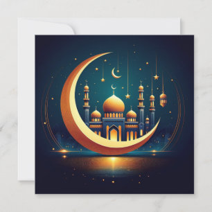 Cartão De Festividades Texto de Saudações Personalizáveis Eid Mubarak