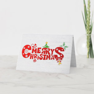 Cartão De Festividades Texto Divertido de Natal com Sininhos
