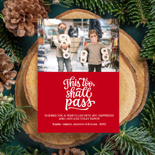 Cartão De Festividades Texto Personalizado da Fotografia da Família Feri