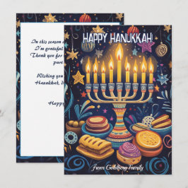 Cartão De Festividades Texto personalizado Festival de Luzes Delícia.