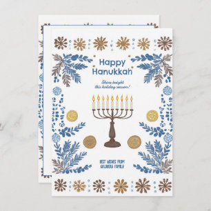 Cartão De Festividades Texto personalizado "Festival Luminoso das Luzes