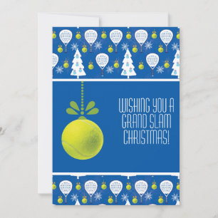 Cartão De Festividades 🎾🎄Texto personalizado, Jogando Padel na Neve!