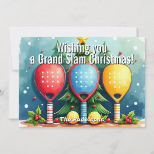 Cartão De Festividades 🎾🎄Texto personalizado, Nevasca Smashmas