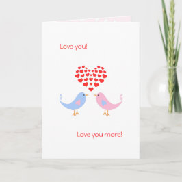 Cartão De Festividades Texto personalizado romântico para aves doidas