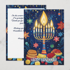 Cartão De Festividades Texto personalizado Saudações do Festival Luminoso