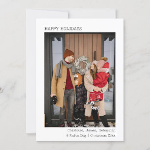 Cartão De Festividades Texto Retro de Máquina de Escrever Foto Personaliz