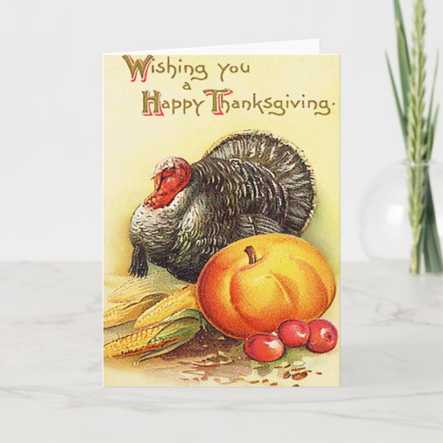 Cartão De Festividades Thanksgiving (Frente)