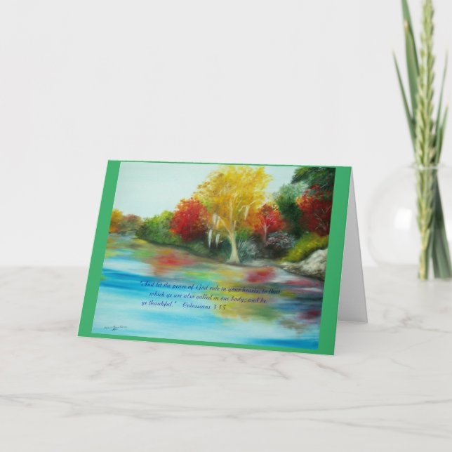 Cartão De Festividades Thanksgiving Art Card (Frente)