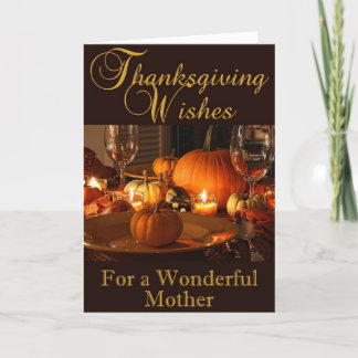 Cartão De Festividades Thanksgiving Card for Mother